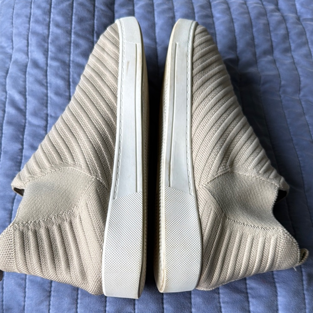 Women’s Beige Slip-On Sneakers - Picture 4 of 6